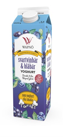 Wapnö Svartvinbär/Blåbärsyoghurt 2,6 %, 1000 g